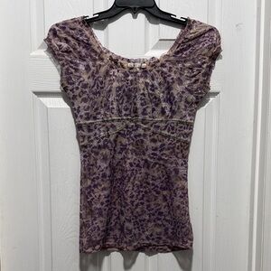 Moa Moa Lavender Floral Blouse